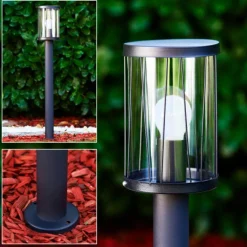 Borne lumineuse Torsa Noir, 1 lumière