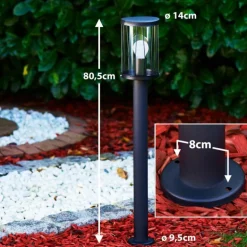 Borne lumineuse Torsa Noir, 1 lumière