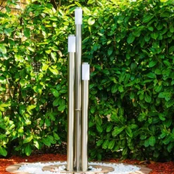Borne lumineuse Trones Acier inoxydable, 3 lumières