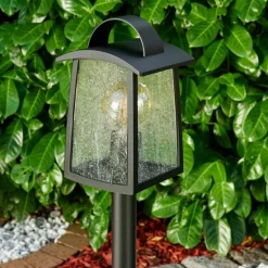 Borne lumineuse Trosa Noir, 1 lumière