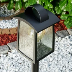 Borne lumineuse Trosa Noir, 1 lumière