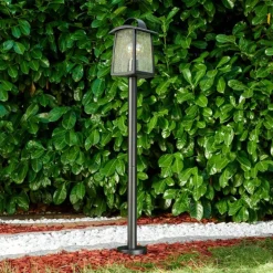 Borne lumineuse Trosa Noir, 1 lumière