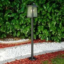 Borne lumineuse Trosa Noir, 1 lumière