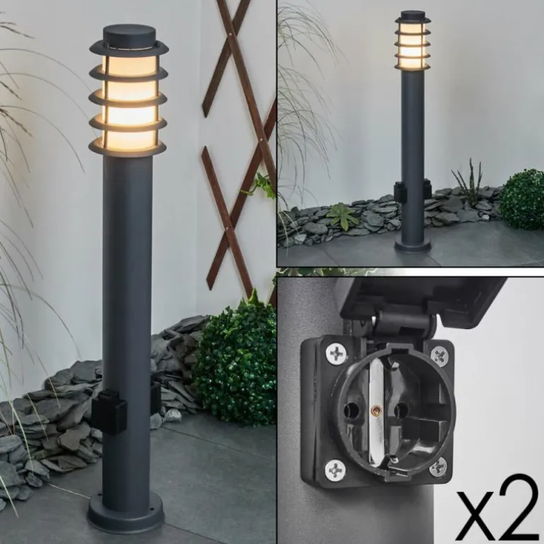 Borne lumineuse Tunes Anthracite, 1 lumière