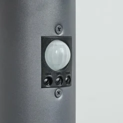 Borne lumineuse Tunes Anthracite, 1 lumière, Détecteur de mouvement