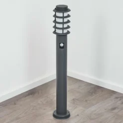 Borne lumineuse Tunes Anthracite, 1 lumière, Détecteur de mouvement
