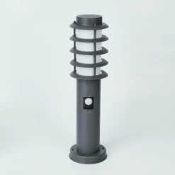 Borne lumineuse Tunes Anthracite, 1 lumière, Détecteur de mouvement