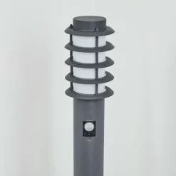 Borne lumineuse Tunes Anthracite, 1 lumière, Détecteur de mouvement