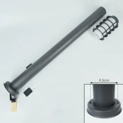 Borne lumineuse Tunes Anthracite, 1 lumière