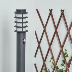 Borne lumineuse Tunes Anthracite, 1 lumière, Détecteur de mouvement