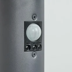 Borne lumineuse Tunes Anthracite, 1 lumière, Détecteur de mouvement
