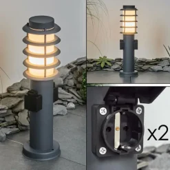 Borne lumineuse Tunes Anthracite, 1 lumière