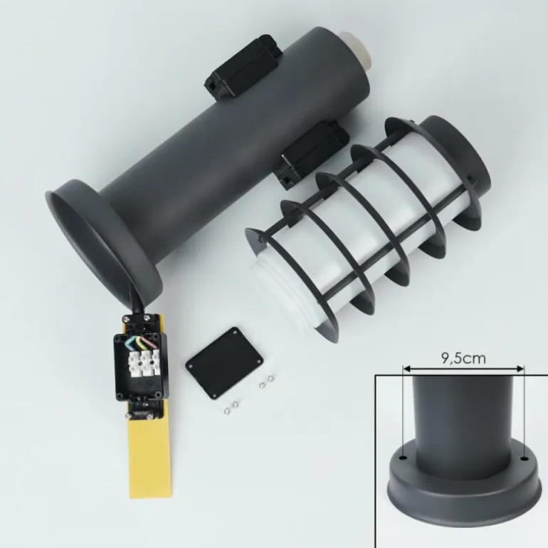 Borne lumineuse Tunes Anthracite, 1 lumière