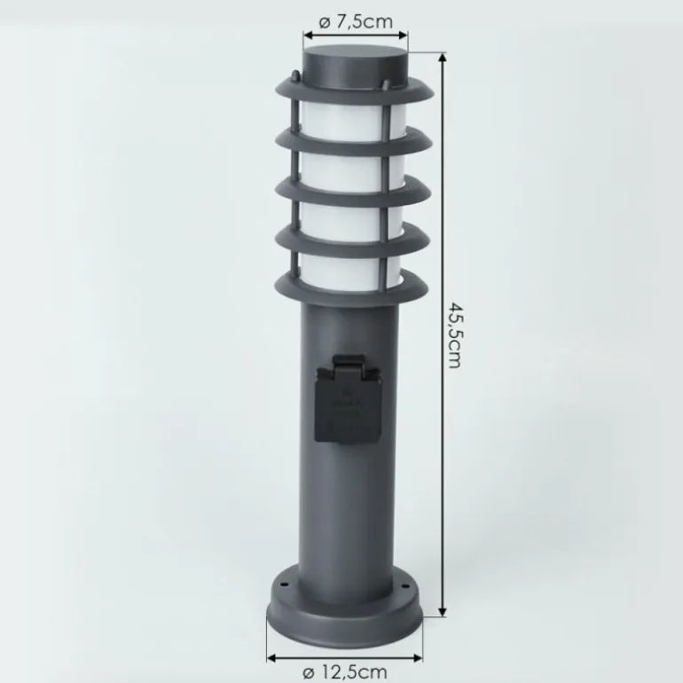 Borne lumineuse Tunes Anthracite, 1 lumière
