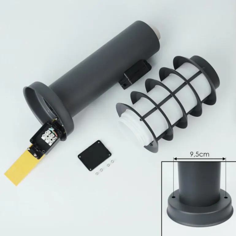 Borne lumineuse Tunes Anthracite, 1 lumière