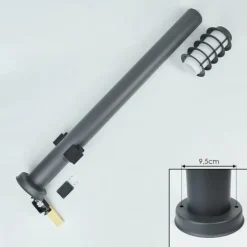 Borne lumineuse Tunes Anthracite, 1 lumière