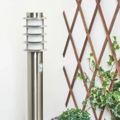 Borne lumineuse Tunes Nickel mat, 1 lumière, Détecteur de mouvement