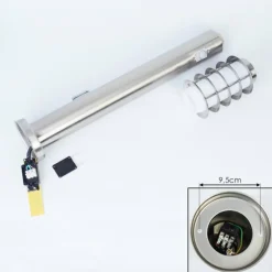 Borne lumineuse Tunes Nickel mat, 1 lumière, Détecteur de mouvement