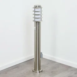 Borne lumineuse Tunes Nickel mat, 1 lumière, Détecteur de mouvement