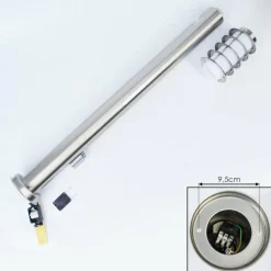 Borne lumineuse Tunes Nickel mat, 1 lumière, Détecteur de mouvement