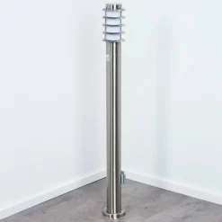 Borne lumineuse Tunes Nickel mat, 1 lumière, Détecteur de mouvement