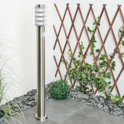 Borne lumineuse Tunes Nickel mat, 1 lumière, Détecteur de mouvement
