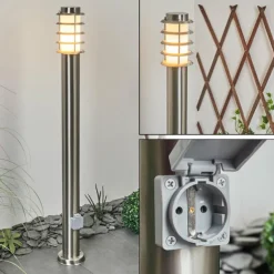 Borne lumineuse Tunes Nickel mat, 1 lumière