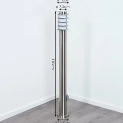 Borne lumineuse Tunes Nickel mat, 1 lumière