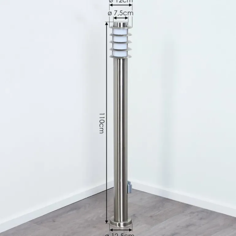 Borne lumineuse Tunes Nickel mat, 1 lumière