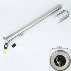 Borne lumineuse Tunes Nickel mat, 1 lumière