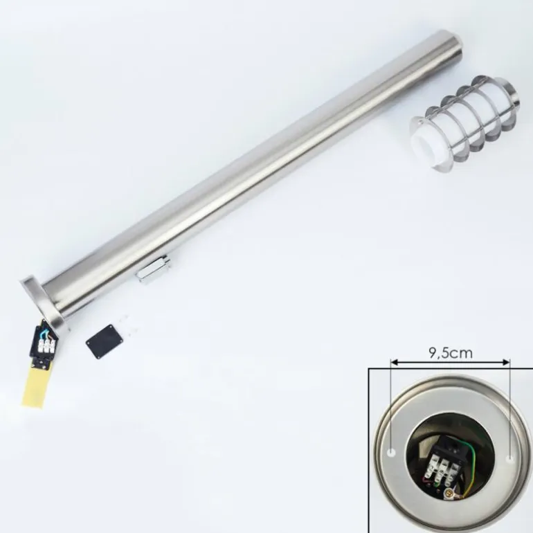Borne lumineuse Tunes Nickel mat, 1 lumière