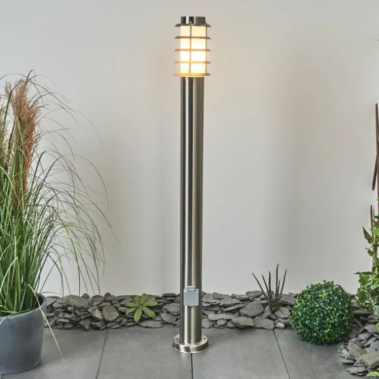 Borne lumineuse Tunes Nickel mat, 1 lumière