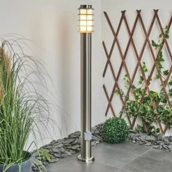 Borne lumineuse Tunes Nickel mat, 1 lumière