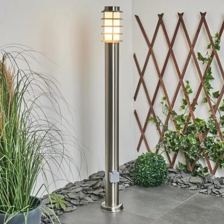 Borne lumineuse Tunes Nickel mat, 1 lumière