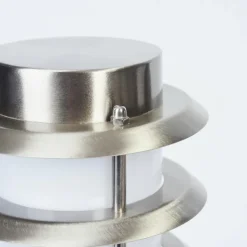 Borne lumineuse Tunes Nickel mat, 1 lumière, Détecteur de mouvement