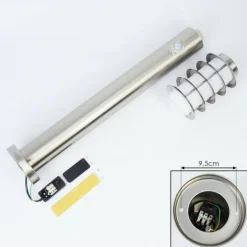 Borne lumineuse Tunes Nickel mat, 1 lumière, Détecteur de mouvement