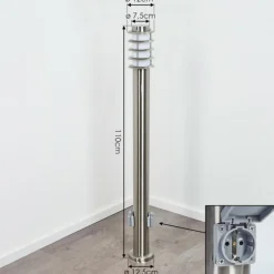Borne lumineuse Tunes Nickel mat, 1 lumière