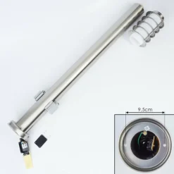 Borne lumineuse Tunes Nickel mat, 1 lumière
