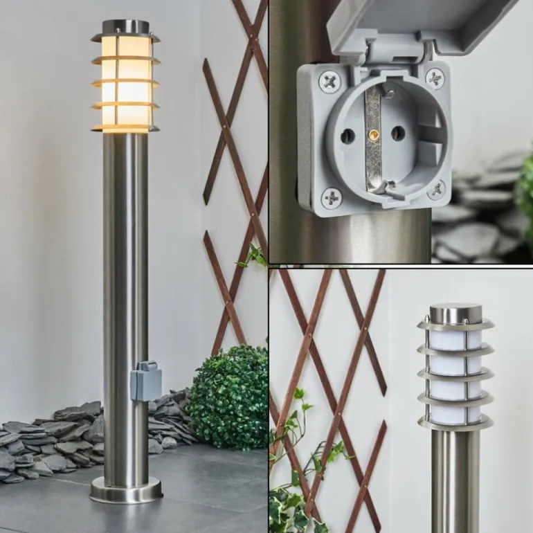 Borne lumineuse Tunes Nickel mat, 1 lumière