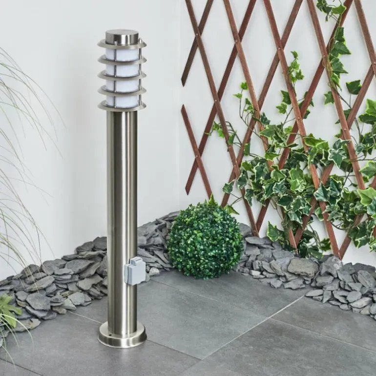 Borne lumineuse Tunes Nickel mat, 1 lumière