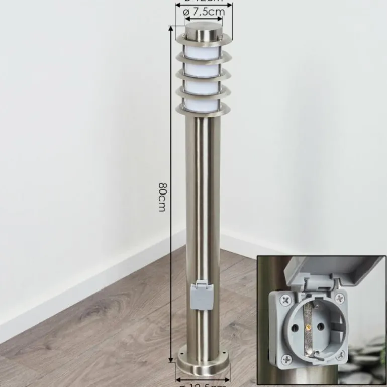 Borne lumineuse Tunes Nickel mat, 1 lumière