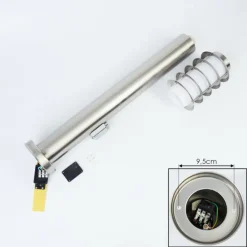 Borne lumineuse Tunes Nickel mat, 1 lumière