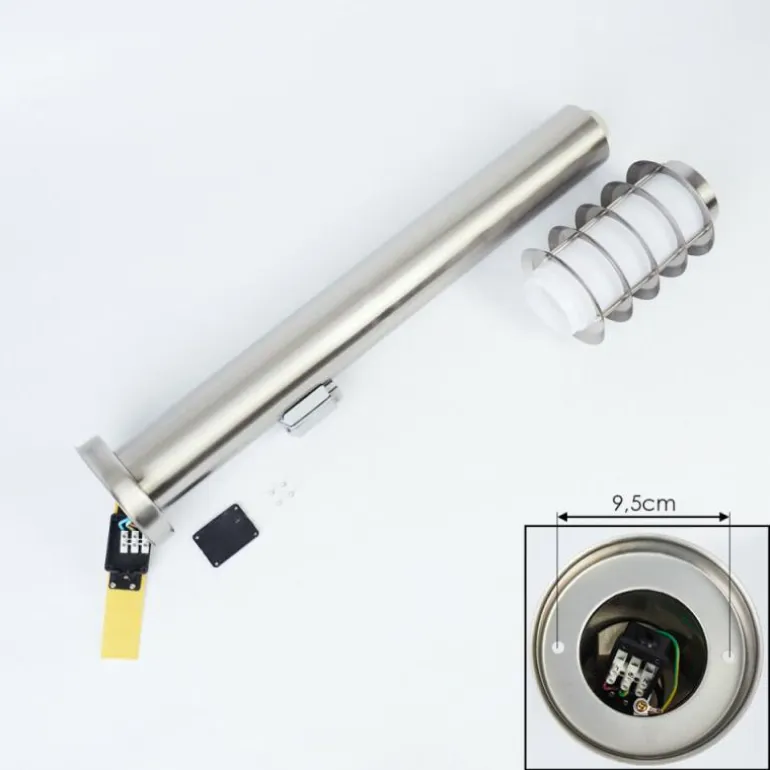 Borne lumineuse Tunes Nickel mat, 1 lumière