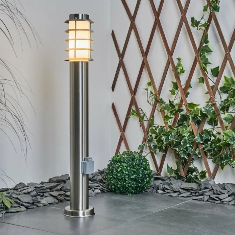 Borne lumineuse Tunes Nickel mat, 1 lumière