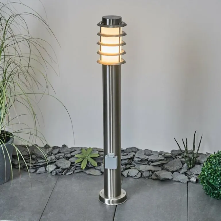 Borne lumineuse Tunes Nickel mat, 1 lumière