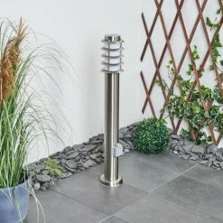 Borne lumineuse Tunes Nickel mat, 1 lumière