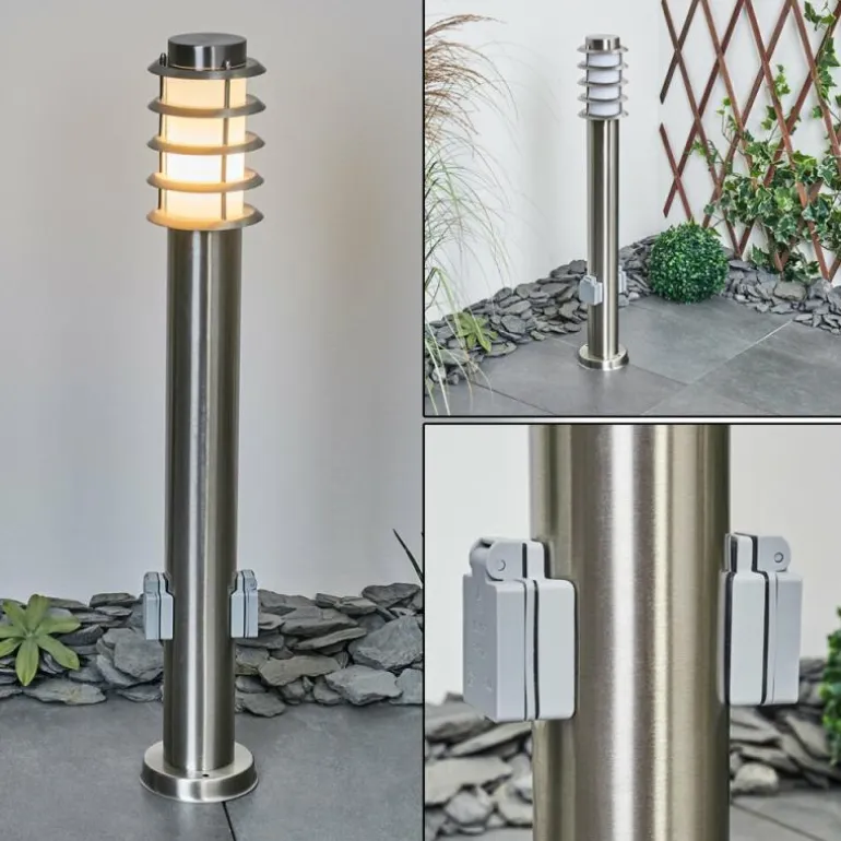 Borne lumineuse Tunes Nickel mat, 1 lumière