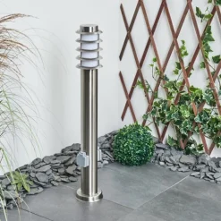 Borne lumineuse Tunes Nickel mat, 1 lumière