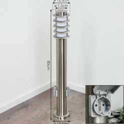 Borne lumineuse Tunes Nickel mat, 1 lumière