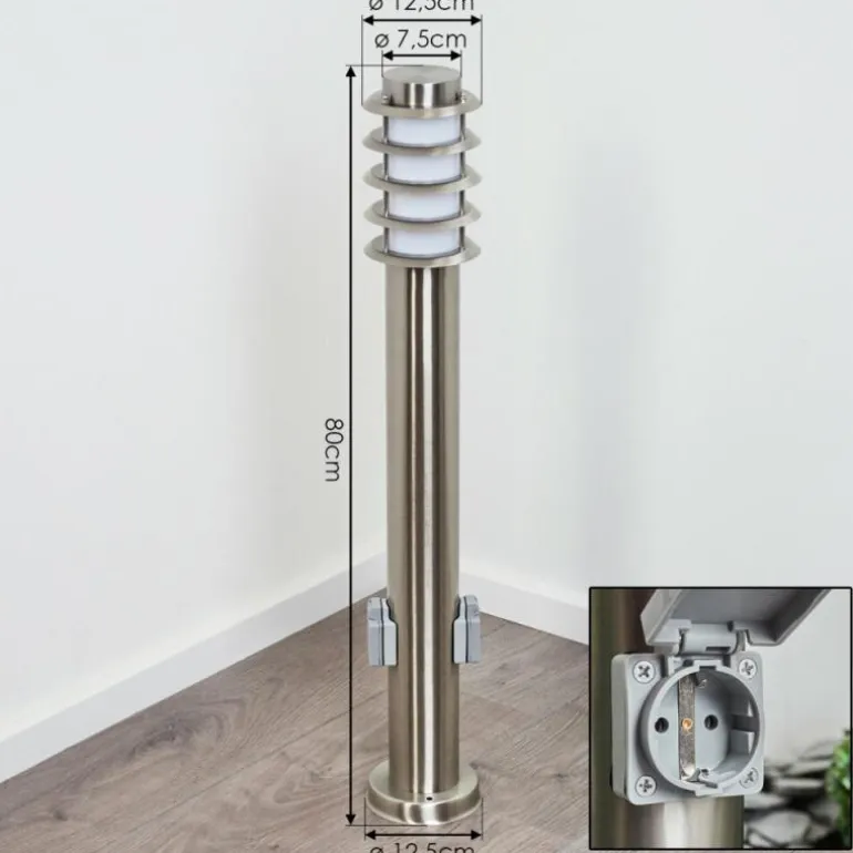 Borne lumineuse Tunes Nickel mat, 1 lumière